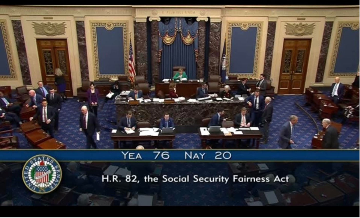 Congress Makes History Passes Bipartisan Social Security Fairness Act