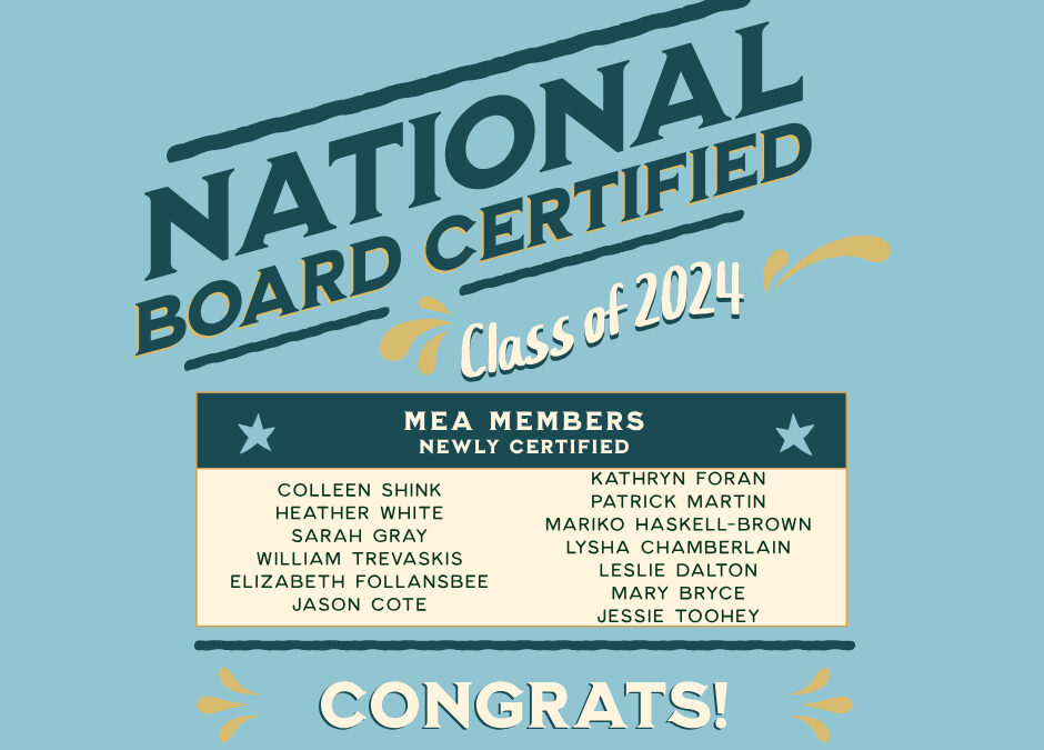 National Board Certified Teachers Class of 2024 Honored During Virtual Pinning Ceremony